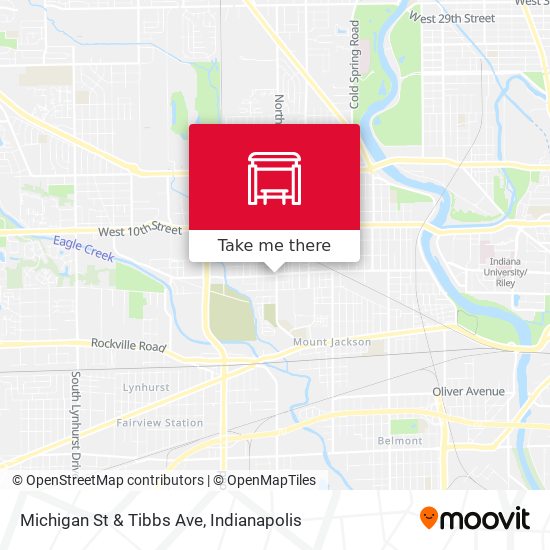 Michigan St & Tibbs Ave map