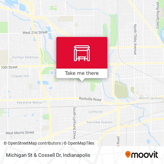 Michigan St & Cossell Dr map