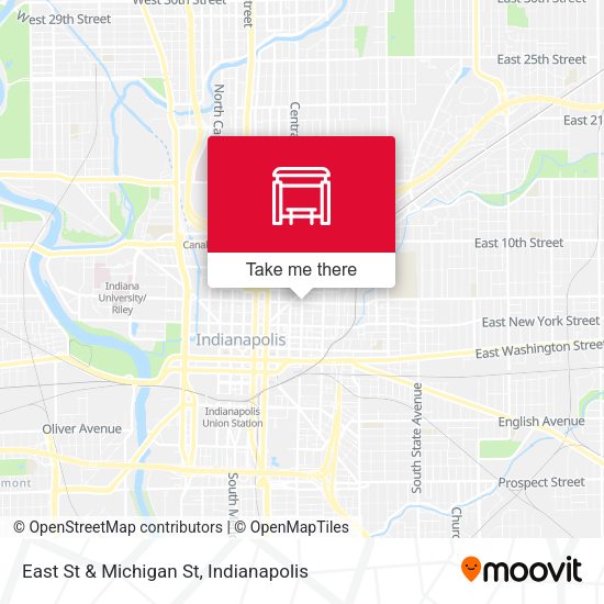 East St & Michigan St map