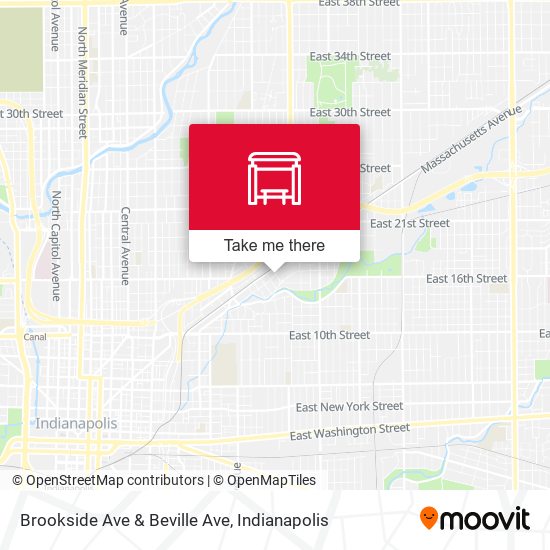 Brookside Ave & Beville Ave map