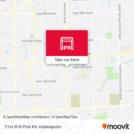 21st St & Post Rd map