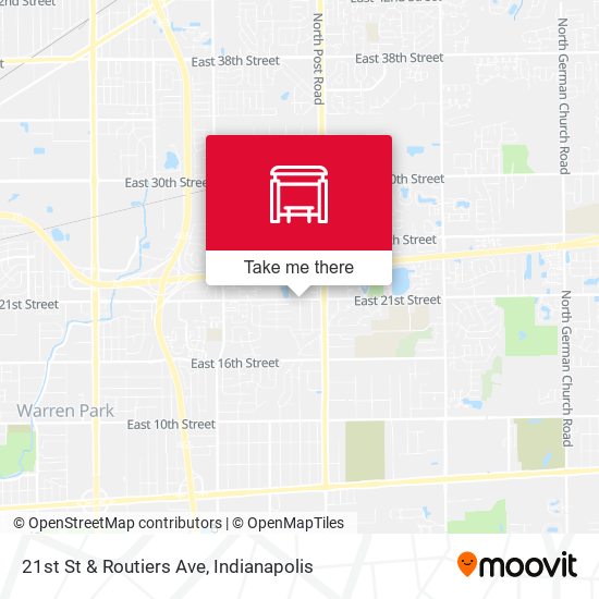 21st St & Routiers Ave map