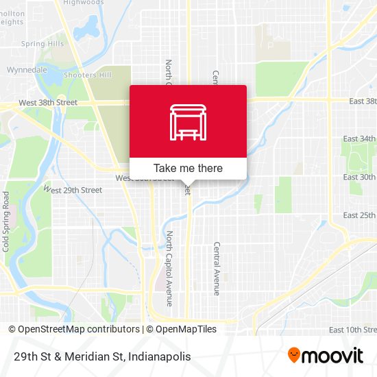 29th St & Meridian St map