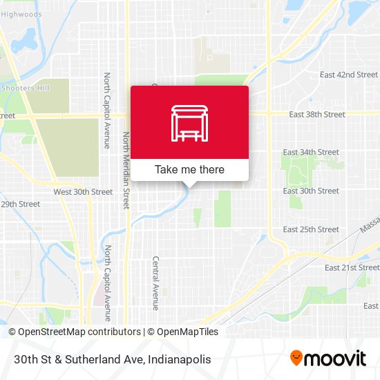 30th St & Sutherland Ave map