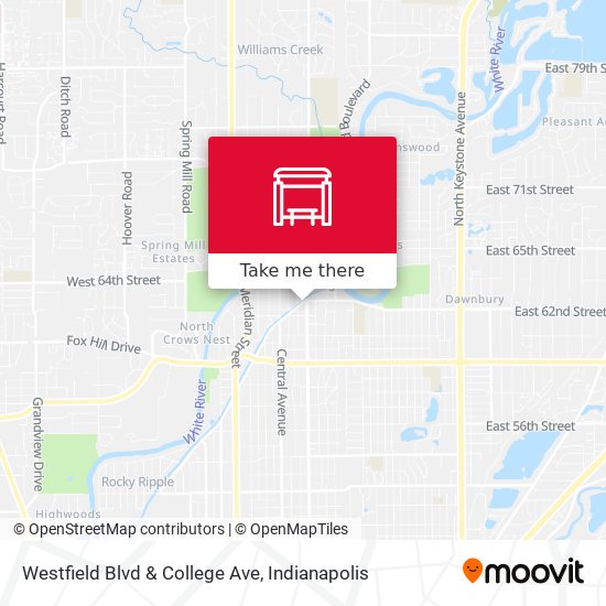 Mapa de Westfield Blvd & College Ave