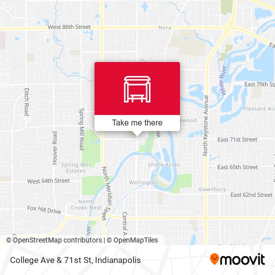 College Ave & 71st St map