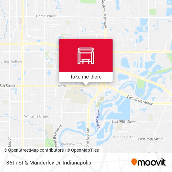 86th St & Manderley Dr map