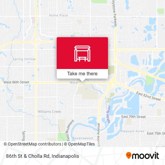 86th St & Cholla Rd map