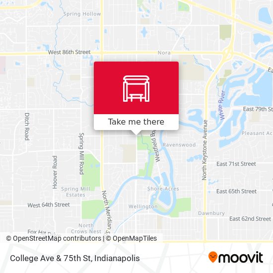 College Ave & 75th St map