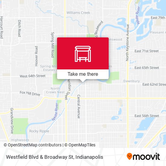 Mapa de Westfield Blvd & Broadway St
