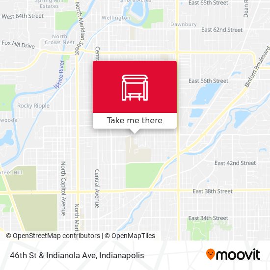 46th St & Indianola Ave map
