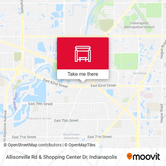 Allisonville Rd & Shopping Center Dr map