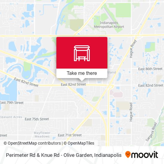 Perimeter Rd & Knue Rd - Olive Garden map