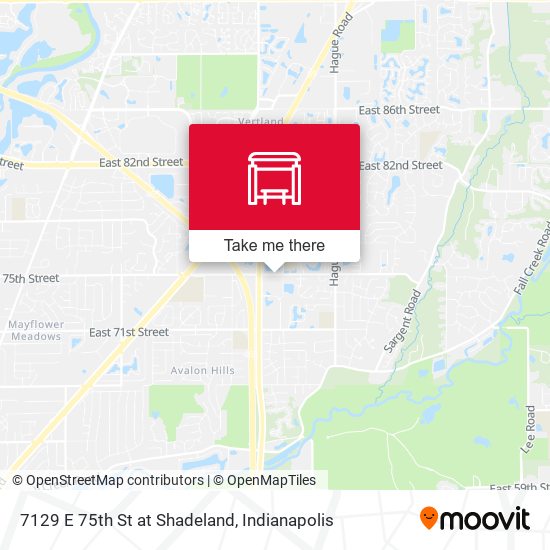 7129 E 75th St at Shadeland map