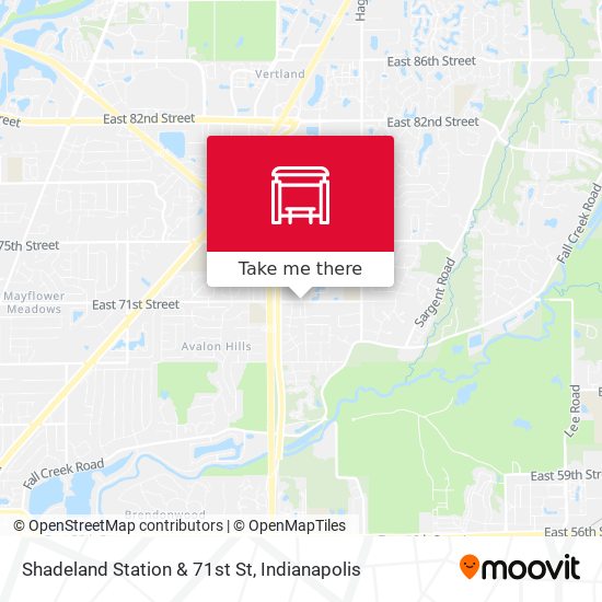 Shadeland Station & 71st St map