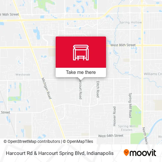 Mapa de Harcourt Rd & Harcourt Spring Blvd