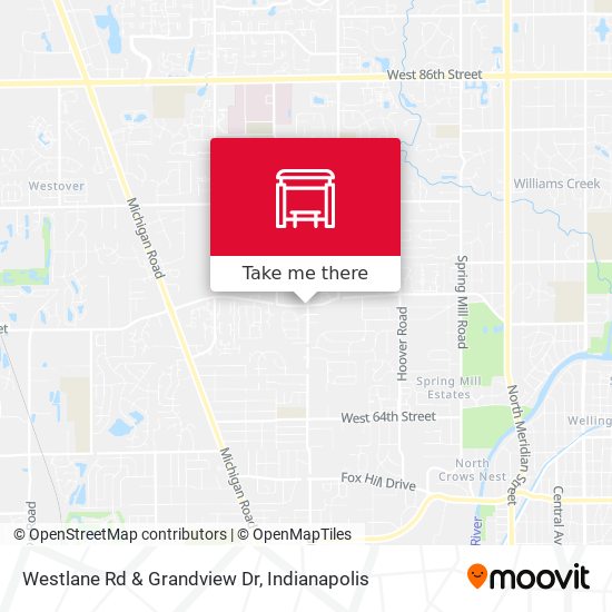 Westlane Rd & Grandview Dr map