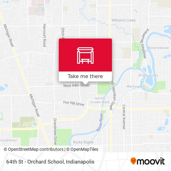 Mapa de 64th St - Orchard School