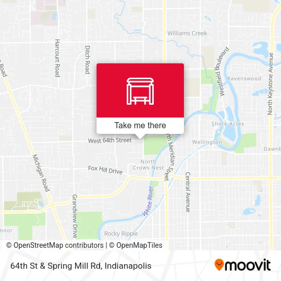 64th St & Spring Mill Rd map