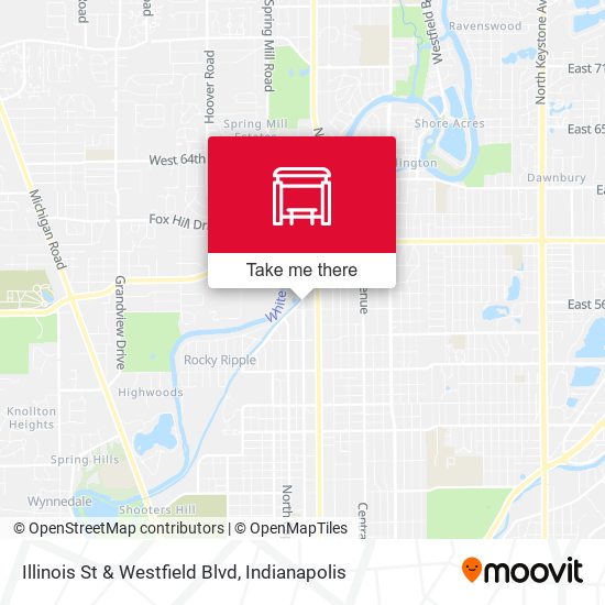 Illinois St & Westfield Blvd map