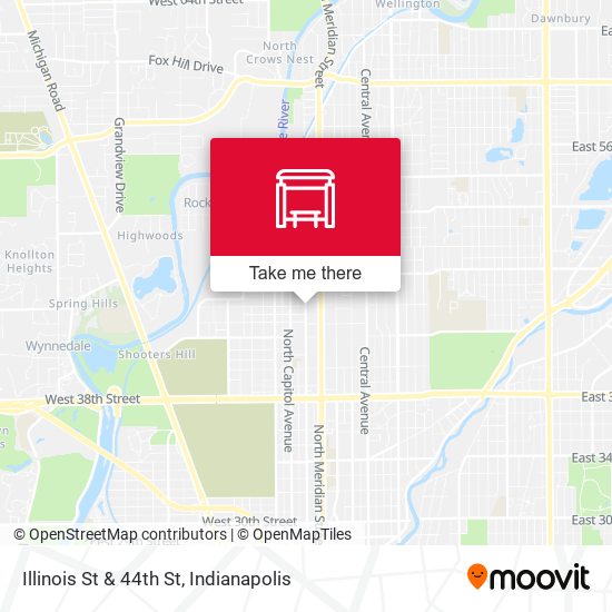 Illinois St & 44th St map