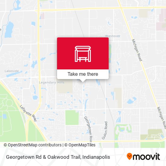 Georgetown Rd & Oakwood Trail map