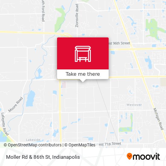 Moller Rd & 86th St map