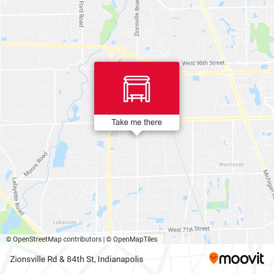Zionsville Rd & 84th St map