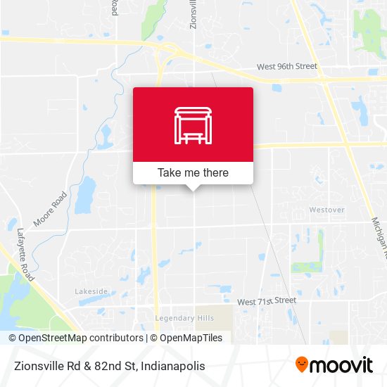 Zionsville Rd & 82nd St map
