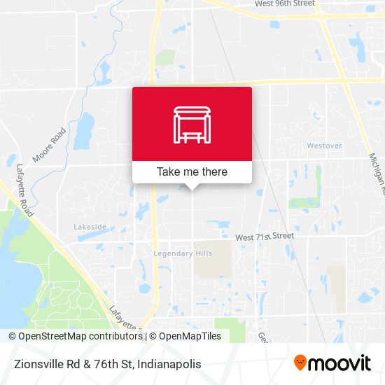 Mapa de Zionsville Rd & 76th St