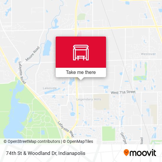 Mapa de 74th St & Woodland Dr