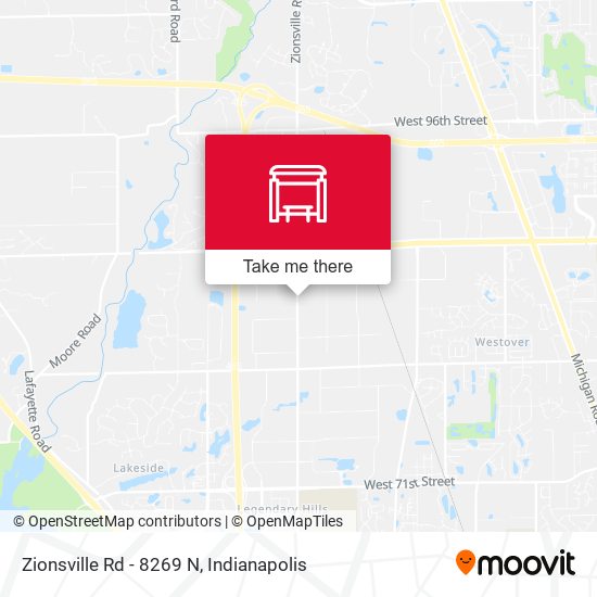 Zionsville Rd - 8269 N map