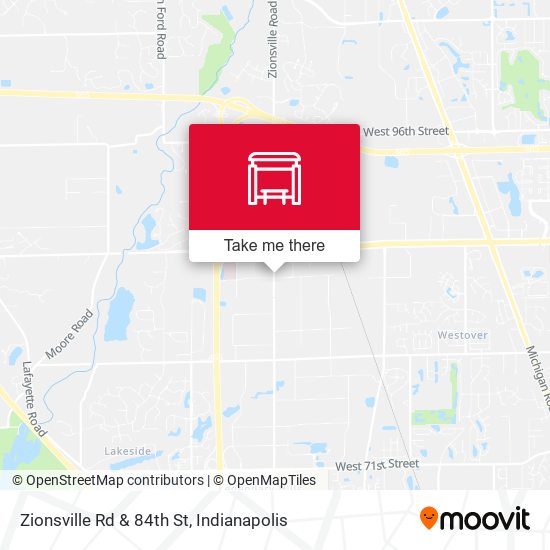 Mapa de Zionsville Rd & 84th St