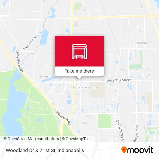 Woodland Dr & 71st St map