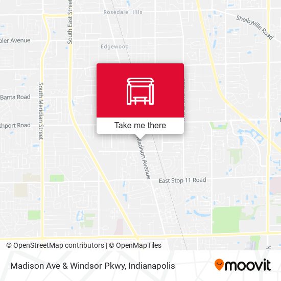 Madison Ave & Windsor Pkwy map