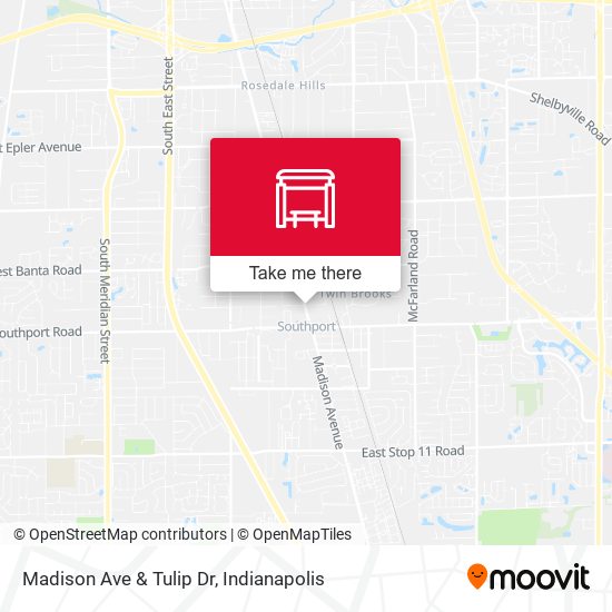 Madison Ave & Tulip Dr map