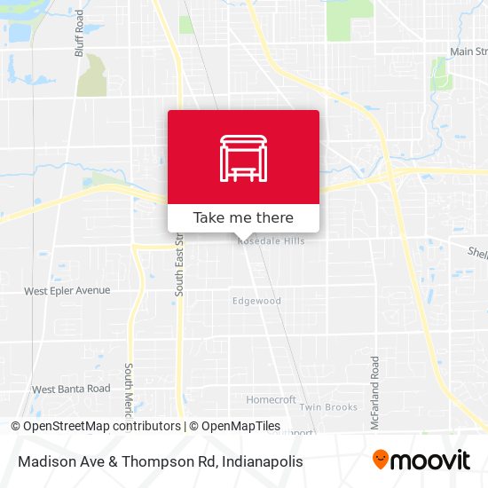 Madison Ave & Thompson Rd map
