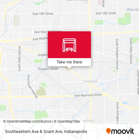 Southeastern Ave & Grant Ave map