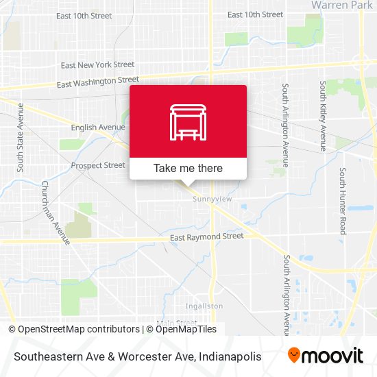 Mapa de Southeastern Ave & Worcester Ave