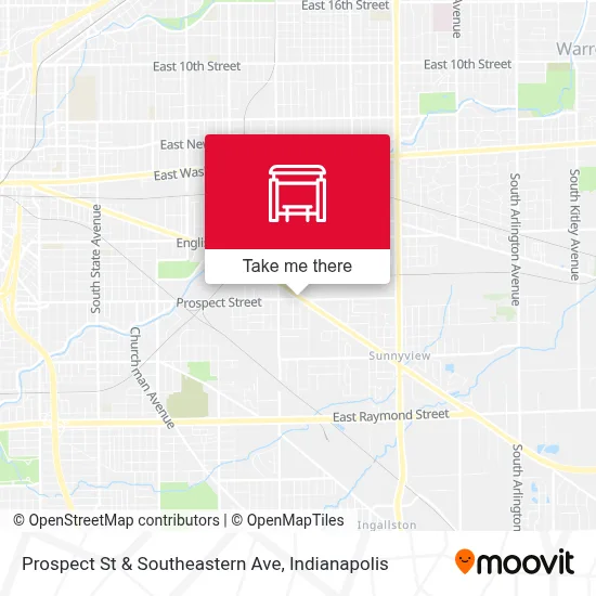 Prospect St & Southeastern Ave map