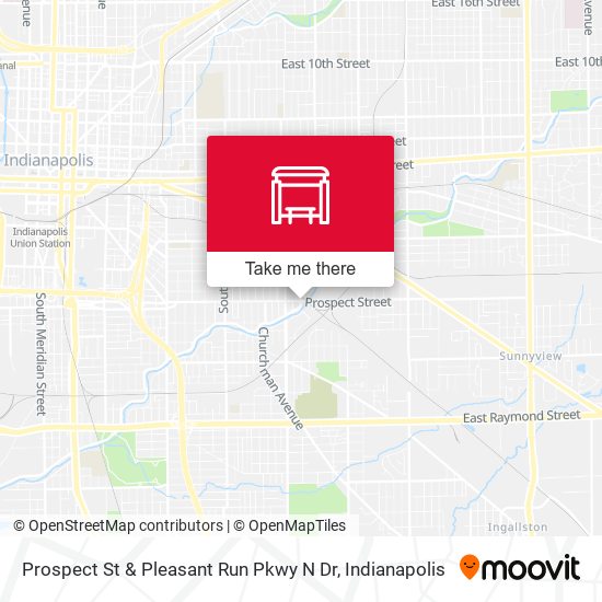 Prospect St & Pleasant Run Pkwy N Dr map