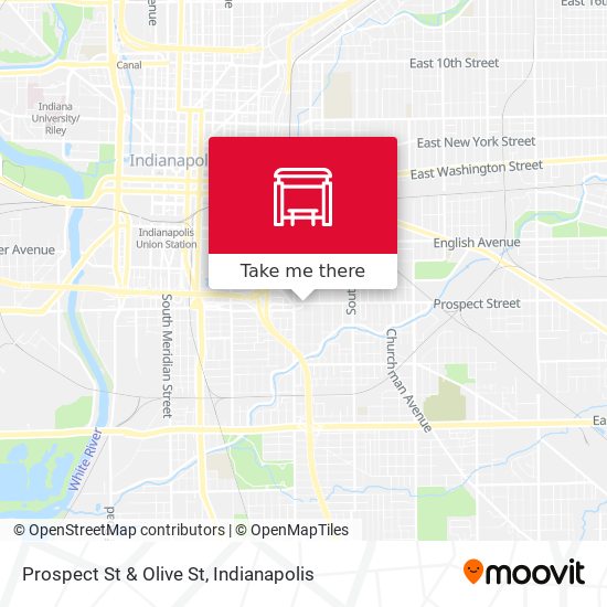 Prospect St & Olive St map