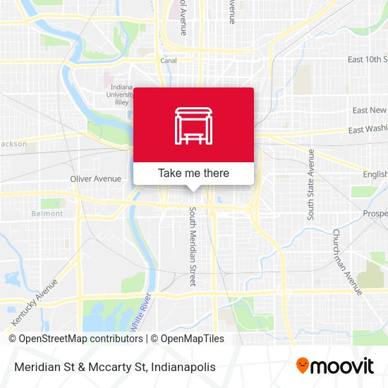 Meridian St & Mccarty St map
