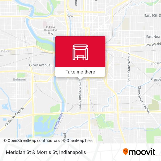 Meridian St & Morris St map