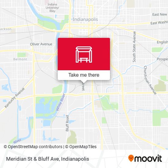 Meridian St & Bluff Ave map