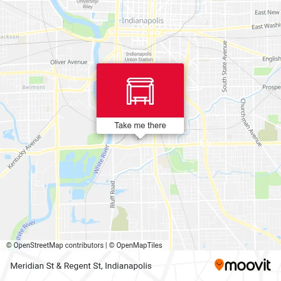 Meridian St & Regent St map