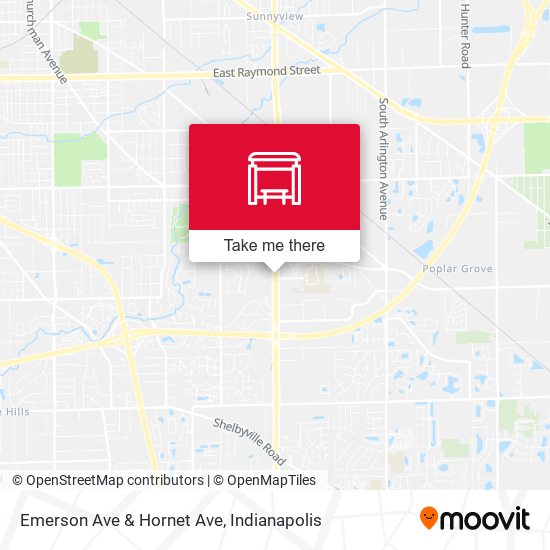 Emerson Ave & Hornet Ave map