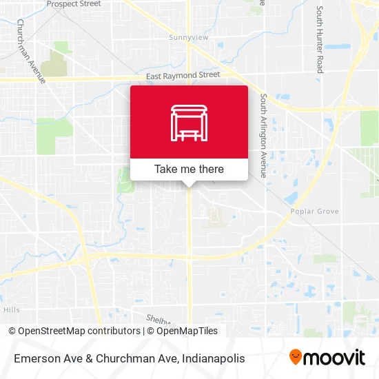 Mapa de Emerson Ave & Churchman Ave