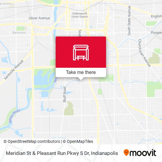 Meridian St & Pleasant Run Pkwy S Dr map
