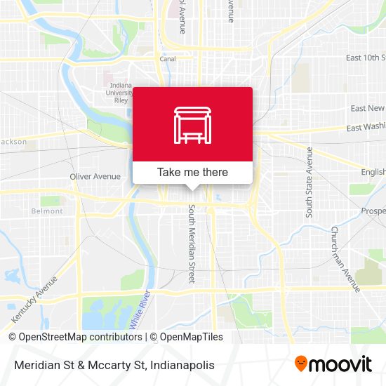 Meridian St & Mccarty St map